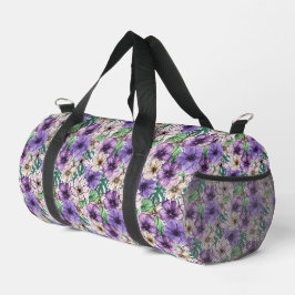Bolso De Deporte Pequeño Flores moradas y rosas