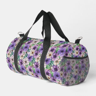Bolso De Deporte Pequeño Flores moradas y rosas
