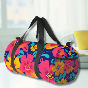 Bolso De Deporte Pequeño Flores retro brillantes y audaces - Estilo dopamin