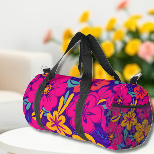 Bolso De Deporte Pequeño Flores retro-estilo dopaminérgicas-de flores color