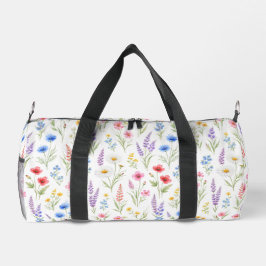 Bolso De Deporte Pequeño Flores silvestres pastel rosa salmón azul lavanda