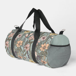 Bolso De Deporte Pequeño Flores silvestres retro de color rosa espuma de ma