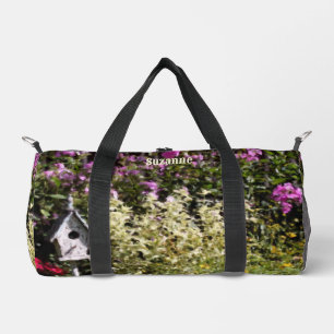 Bolso De Deporte Pequeño Flower Garden Birdhouse Art Personalizado