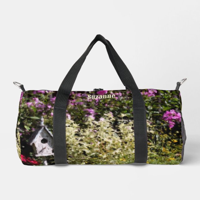 Bolso De Deporte Pequeño Flower Garden Birdhouse Art Personalizado (Anverso)