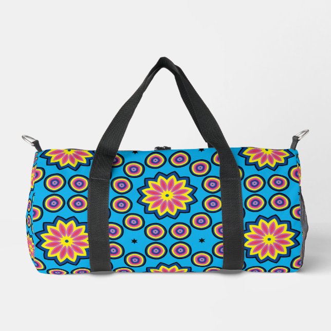 Bolso De Deporte Pequeño Flower Power retro divertido (Anverso)