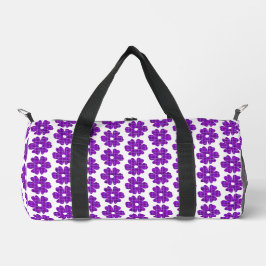 Bolso De Deporte Pequeño Flower Shape Plaid Purple Pink