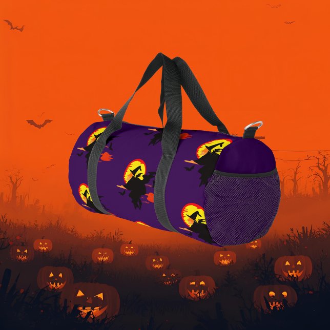 Bolso De Deporte Pequeño Flying Witch  with full moon   (Subido por el creador)