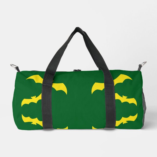 Bolso De Deporte Pequeño Flying Yellow Halloween Bats (Anverso)