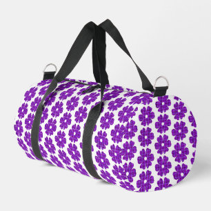 Bolso De Deporte Pequeño Forma de Flor a Cuadros Morado Rosa