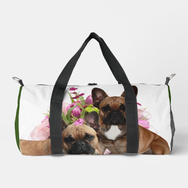 Bolso De Deporte Pequeño Französische Bulldogge Blumen French Bulldog Feier (Anverso)