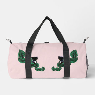 Bolso De Deporte Pequeño Gatitos y hojas