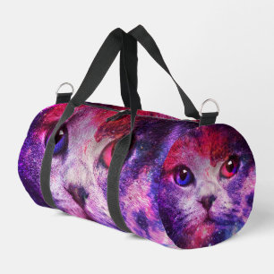 Bolso De Deporte Pequeño Gato de la Galaxia Púrpura