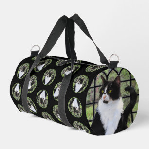 Bolso De Deporte Pequeño Gato esmoquin en ventana pintando arte original li