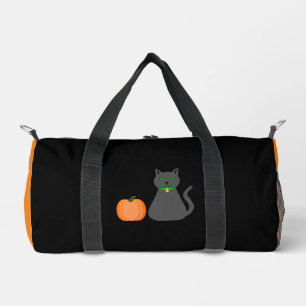 Bolso De Deporte Pequeño Gato y calabaza de Halloween