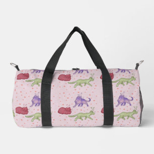 Bolso De Deporte Pequeño Gatos alienígenas Caprichoso Gato Espacial Diverti