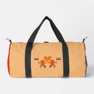 Bolso De Deporte Pequeño Gay Men Navidades Gingerbread Pareja