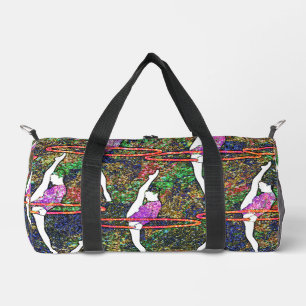 Bolso De Deporte Pequeño Gimnasia Hula Hoop baile colorido patrón regalo