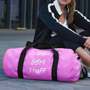 Bolso De Deporte Pequeño Gimnasio Moderno Blanco Púrpura