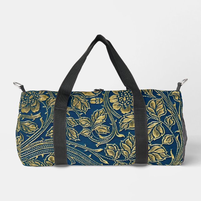 Bolso De Deporte Pequeño Golden Blue Elegance (Anverso)