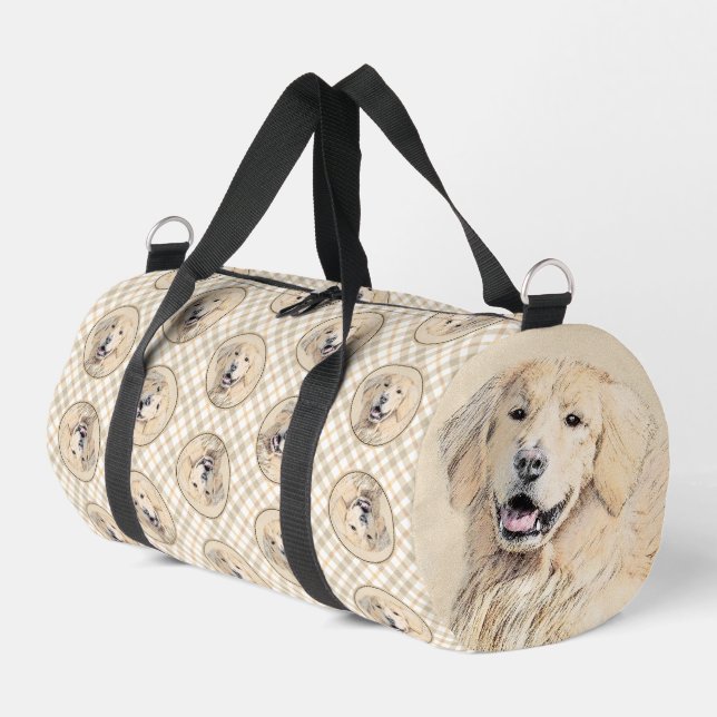 Bolso De Deporte Pequeño Golden Retriever Pintura Cute Arte Perro Original (Esquina izquierda)