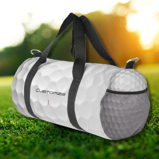 Bolso De Deporte Pequeño Golf Ball Dimples Texto y número personalizados
