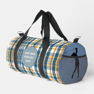 Bolso De Deporte Pequeño Golfer de alto nivel "Blue Harvest" Plaid