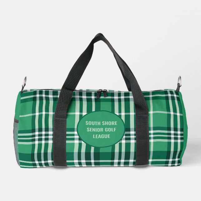 Bolso De Deporte Pequeño Golfer Senior "Evergreen Tartan" Plaid (Reverso)
