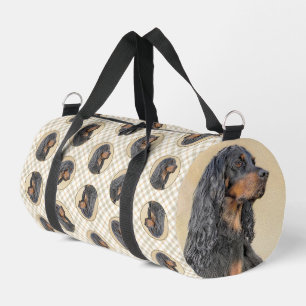 Bolso De Deporte Pequeño Gordon Setter Pintando Arte Perro Original Negro C