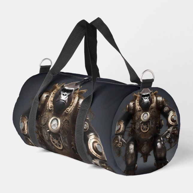 Bolso De Deporte Pequeño Gorila de Steampunk futurista, (Esquina izquierda)