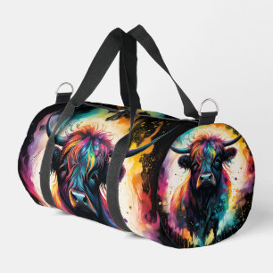 Bolso De Deporte Pequeño Gracia fantasmal: vaca altlandesa holográfica espe