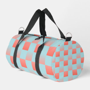 Bolso De Deporte Pequeño Gradiente a cuadros con estilo polvo azul coral ro