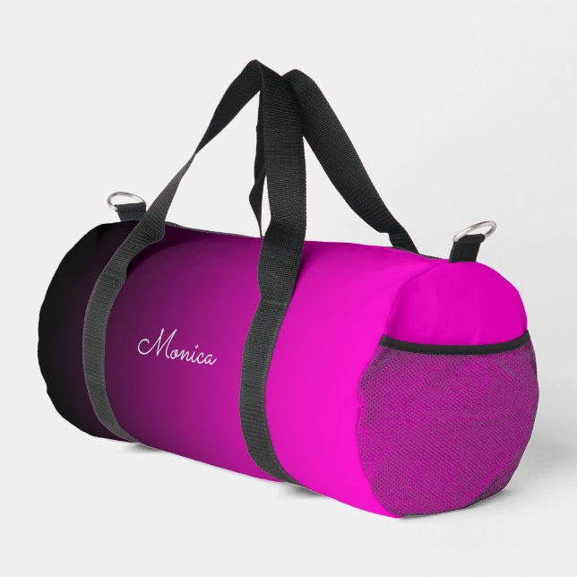 Bolso De Deporte Pequeño Gradiente de negro a rosa caliente (Esquina derecha)