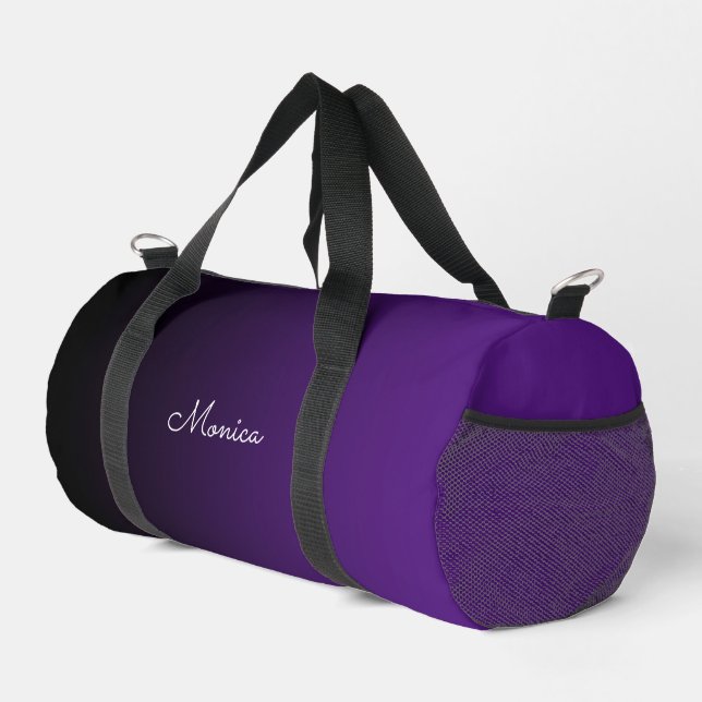 Bolso De Deporte Pequeño Gradiente negro a morado real (Esquina derecha)