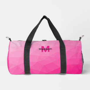 Bolso De Deporte Pequeño Gradiente rosa caliente patrón de malla geométrica