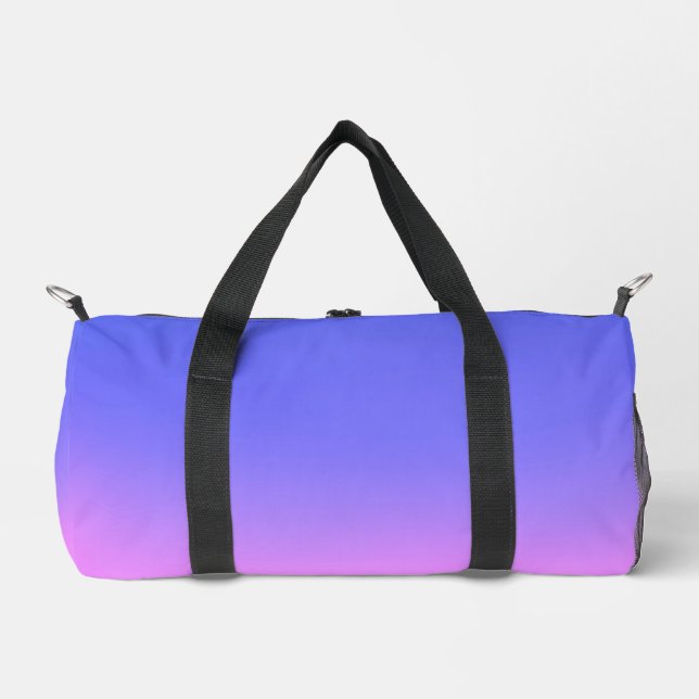 Bolso De Deporte Pequeño Gradiente rosa y azul de ocmbre (Anverso)