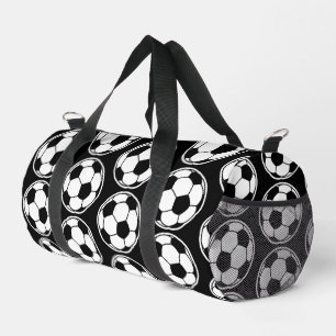 Bolso De Deporte Pequeño Gráficos de Tornillo de Patrón de Pelota de Fútbol