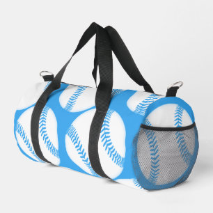 Bolso De Deporte Pequeño Gráficos de Tuerca de Béisbol Azul Patrón