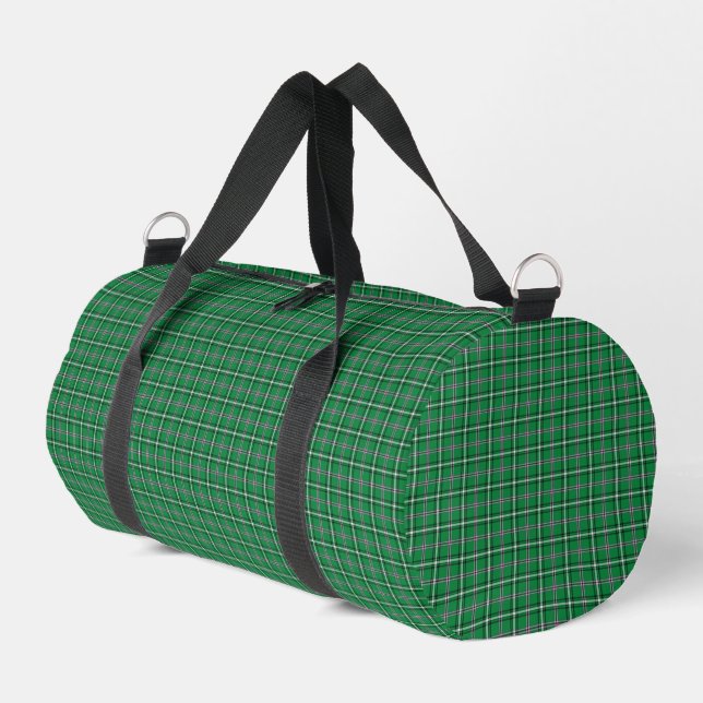 Bolso De Deporte Pequeño Green Black Plaid Classic Pattern (Esquina izquierda)