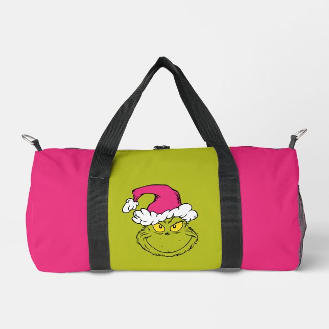 Bolso De Deporte Pequeño Grinch in Pink Santa Hat (Anverso)