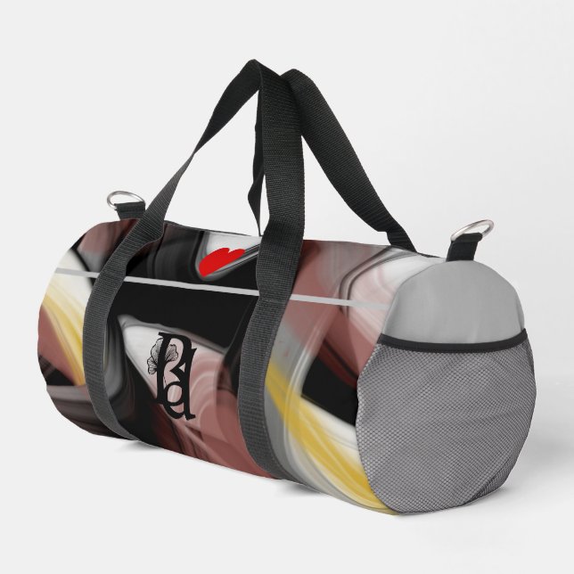 Bolso De Deporte Pequeño Gris Pequeño Gimnasio Duffel Bag Trend Resumen Pol (Esquina derecha)