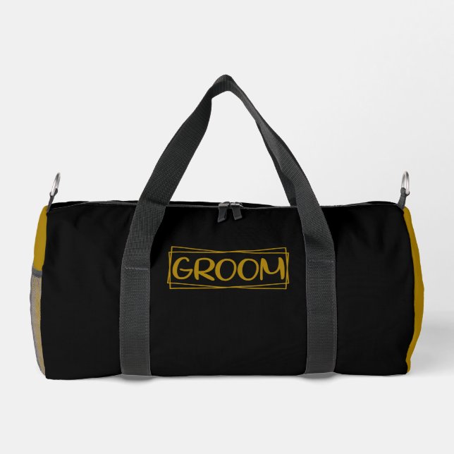 Bolso De Deporte Pequeño GROOM Dark Gold Black (Reverso)