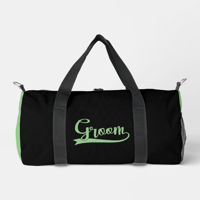 Bolso De Deporte Pequeño GroOM Green Black (Anverso)