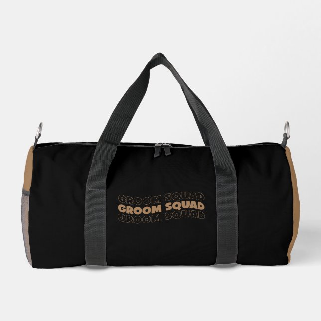 Bolso De Deporte Pequeño GROOM SQUAD Brown White (Reverso)
