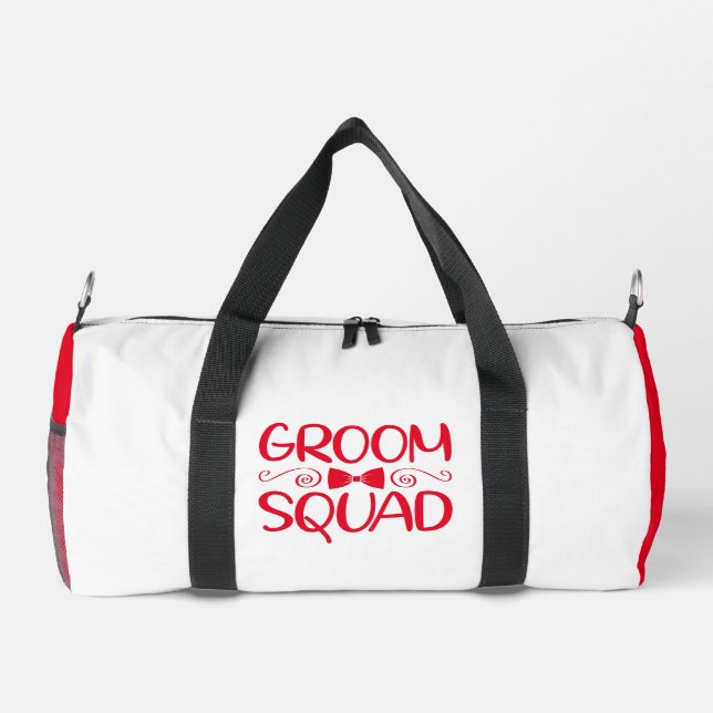 Bolso De Deporte Pequeño GROOM SQUAD Red White (Reverso)