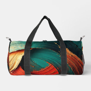 Bolso De Deporte Pequeño Grueso óleo abstracto pintado con impasto