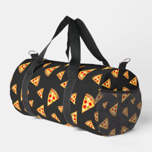 Bolso De Deporte Pequeño Guay y la diversión de las pizzas patrón gris oscu