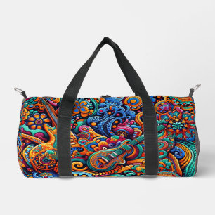 Bolso De Deporte Pequeño Guitarras de mandala batik