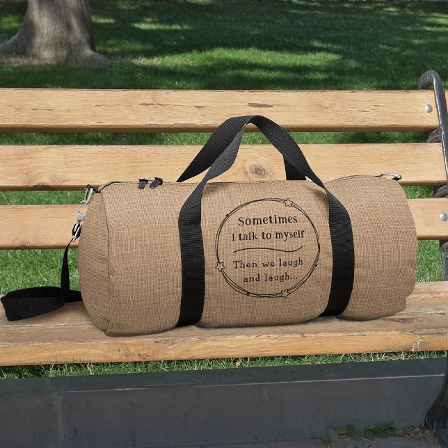 Bolso De Deporte Pequeño Hablando Con Mi Graciosa Humorística Impresión Bur (Two sizes to choose from.)