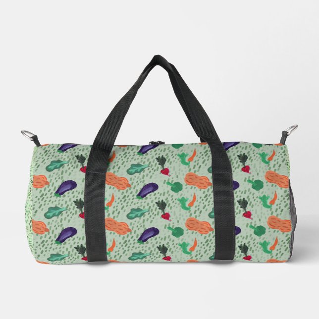 Bolso De Deporte Pequeño Harvest Veggie Hand Painted (Anverso)