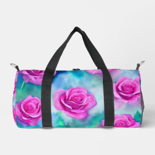 Bolso De Deporte Pequeño Hermosa acuarela moderna colección de rosas rosada